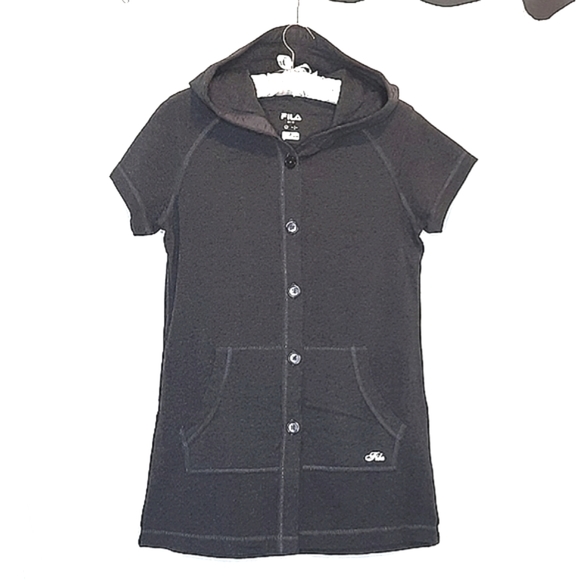 FILA Charcoal Heathered Hoodie Tunic Dress - Picture 1 of 7